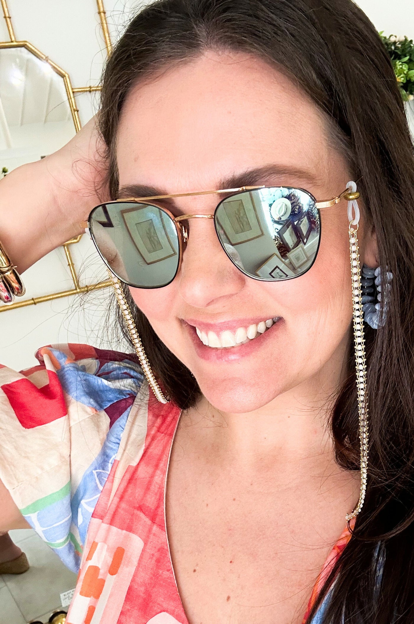 The Pebble Chain Sunglasses Holder by Annie Claire Designs