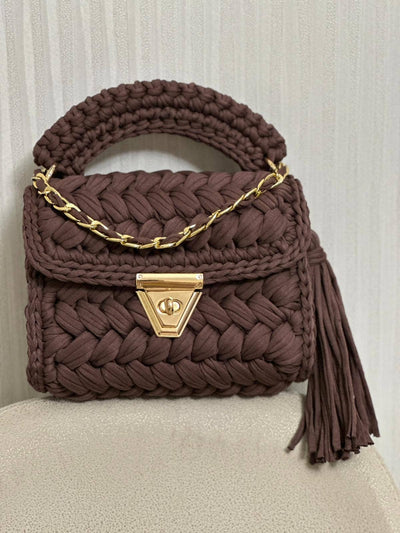 Brown Crochet Purse