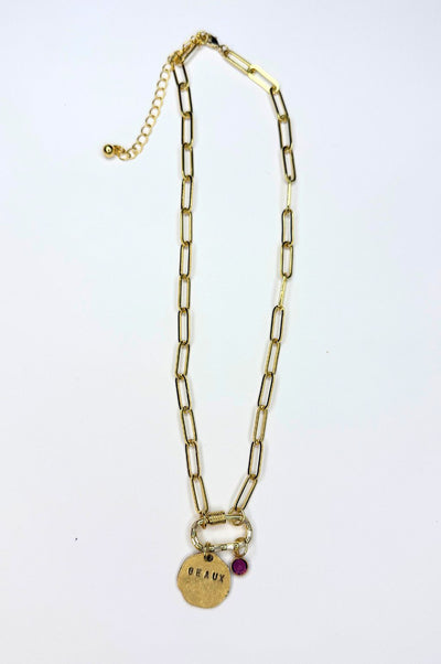Carabiner Paperclip Chain Necklace CUSTOM