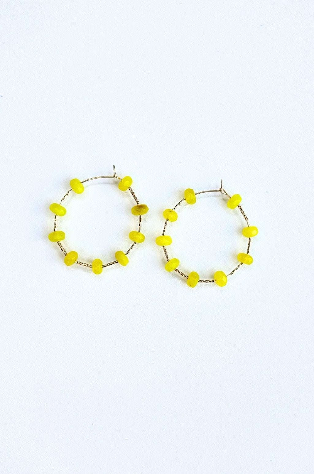 On the Boulevard Beaded Hoop Earrings by Annie Claire Designs