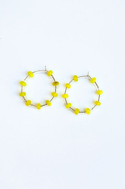 On the Boulevard Beaded Hoop Earrings by Annie Claire Designs
