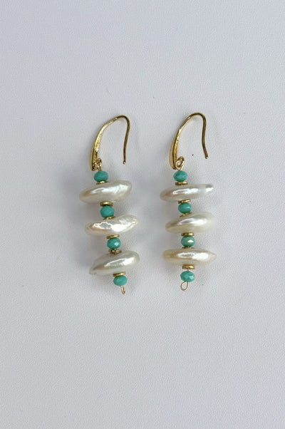 The Carmel Pearl Drop Earrings