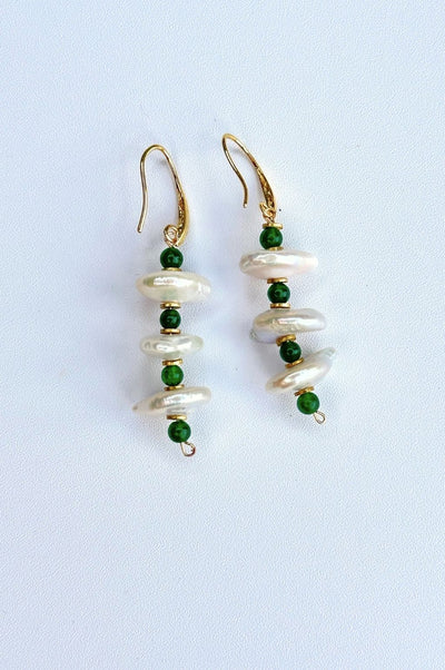 The Carmel Pearl Drop Earrings