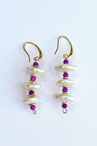 The Carmel Pearl Drop Earrings