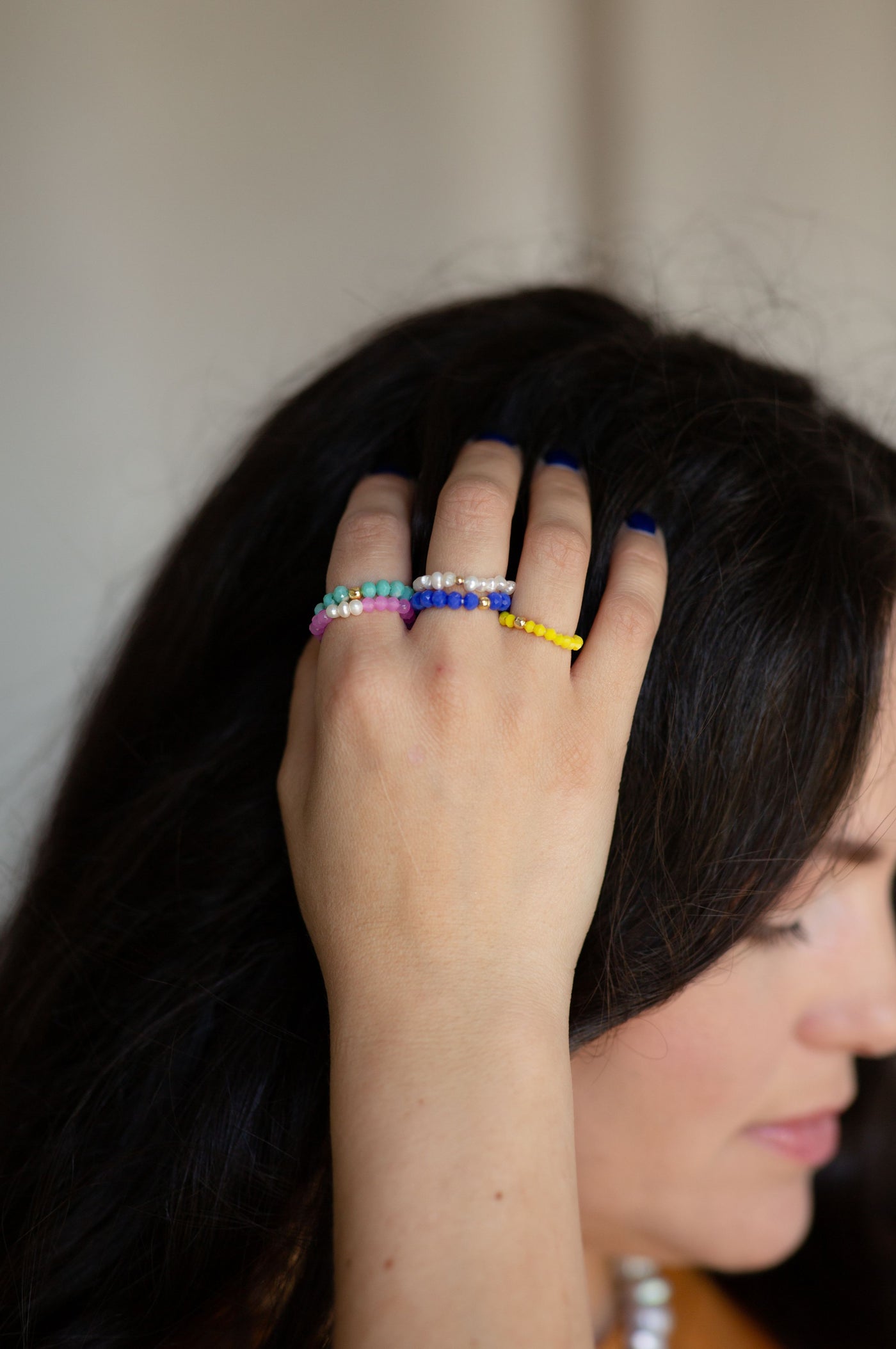 Multicolor Stackable Stretch Ring