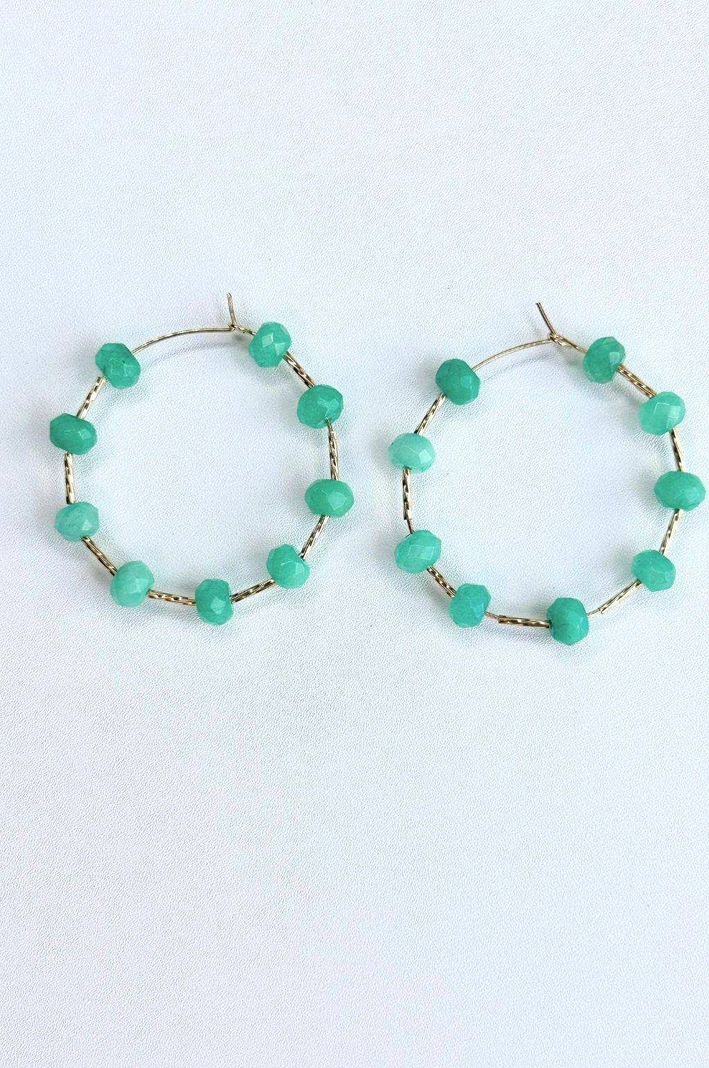 On the Boulevard Beaded Hoop Earrings by Annie Claire Designs