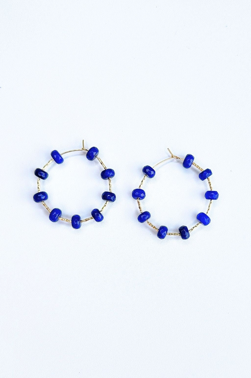 On the Boulevard Beaded Hoop Earrings by Annie Claire Designs