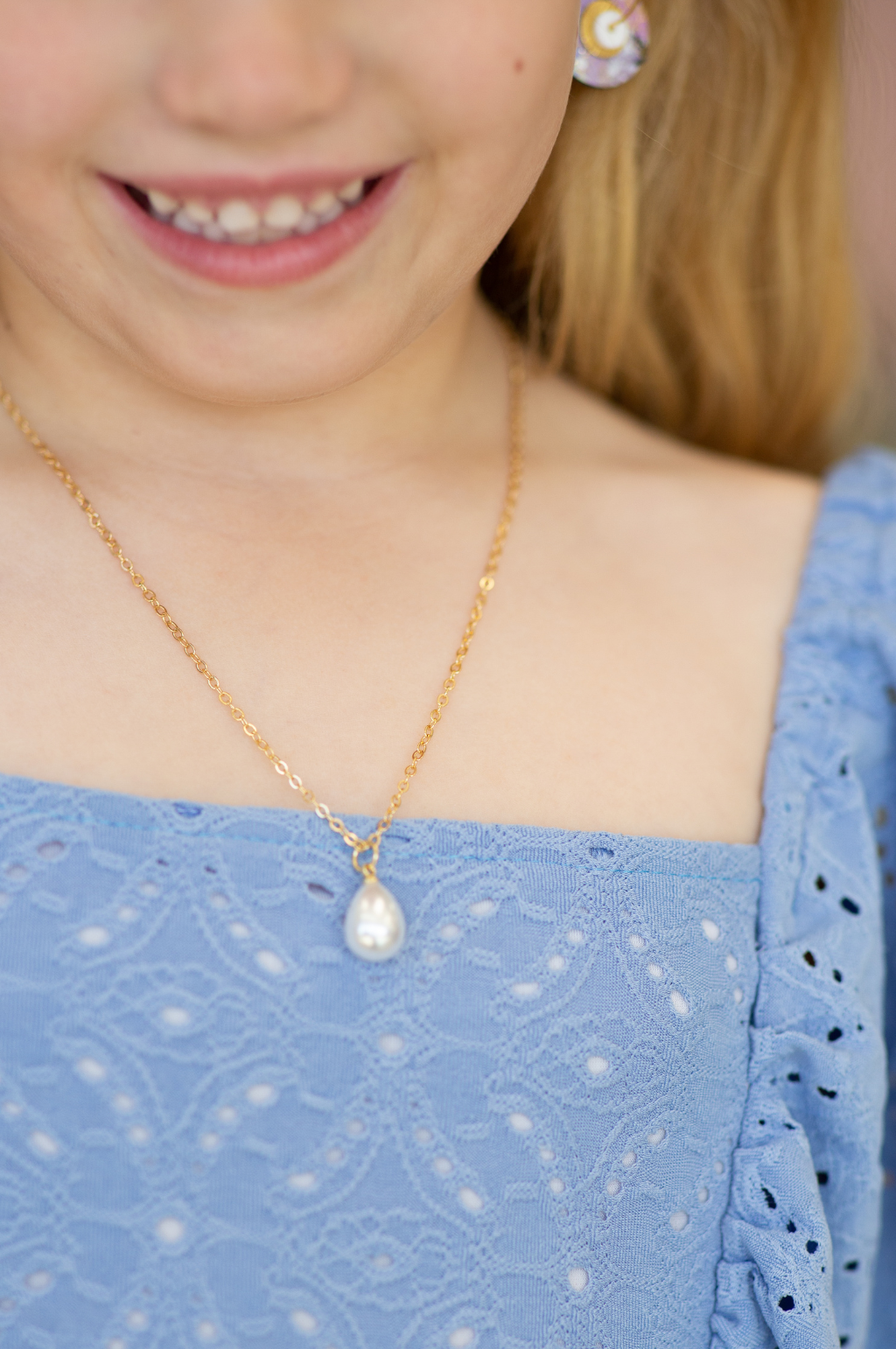 The Pearl Drop 'Gracie' Necklace by Annie Claire Designs - SoSis