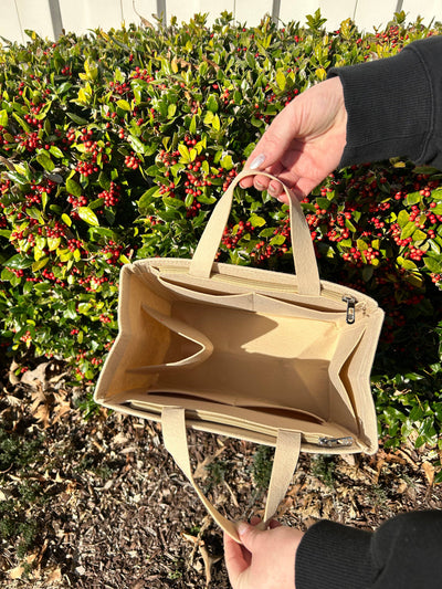 Cream Felt Bag Organizer