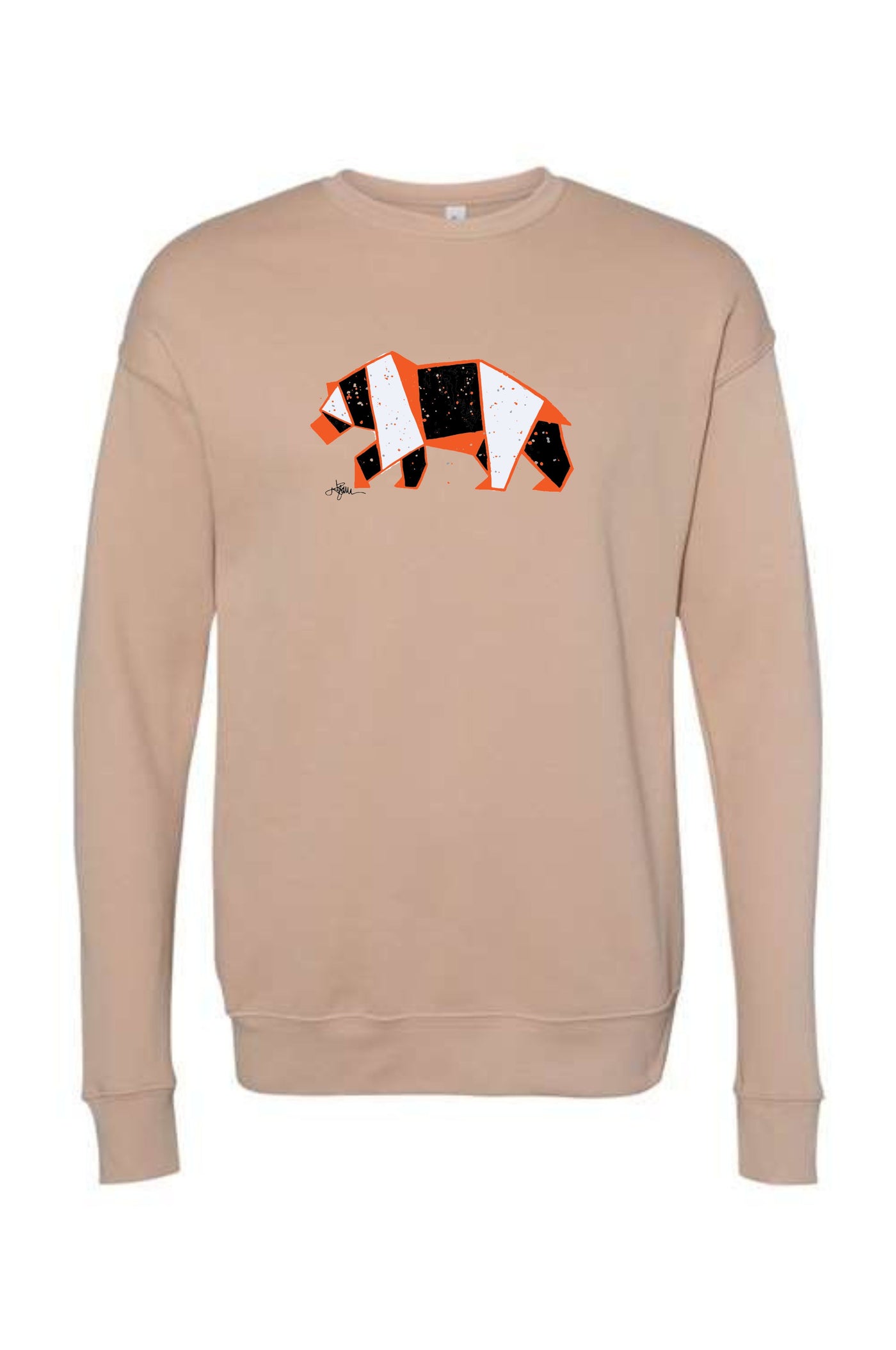 School Spirit Sweatshirt Orange Geometric Bear (PRE-ORDER)