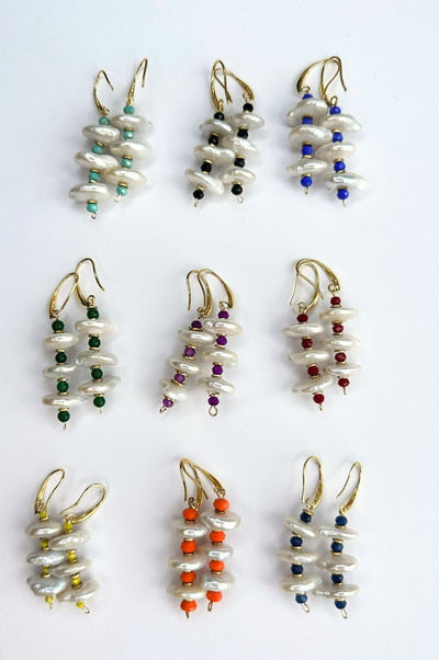 The Carmel Pearl Drop Earrings