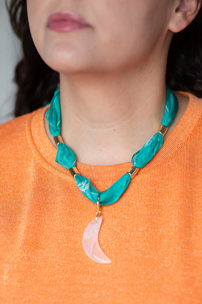 Leslie Charleville Gator Cotton Scarf Necklace (Customizable)