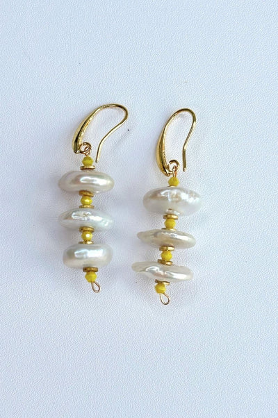 The Carmel Pearl Drop Earrings