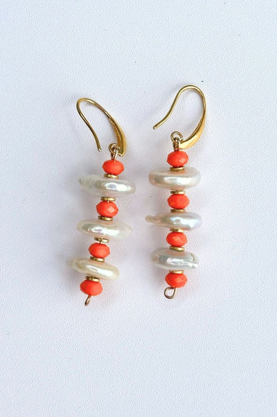 The Carmel Pearl Drop Earrings