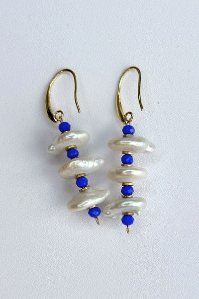 The Carmel Pearl Drop Earrings