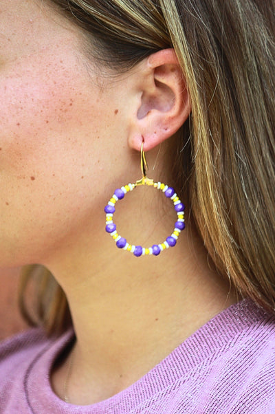 Tiger Chic Beaded Hoops