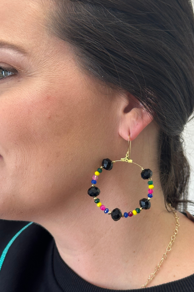 Izzy Beaded Hoop Earring by Annie Claire Designs - SoSis