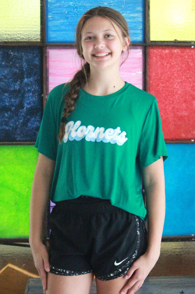 School Spirit Signature Tee Retro Hornets Green