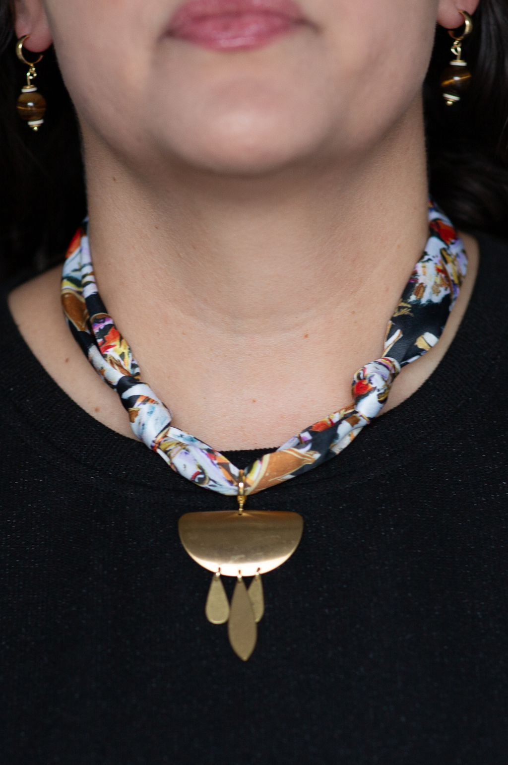 Tiger King Scarf Charm Necklace