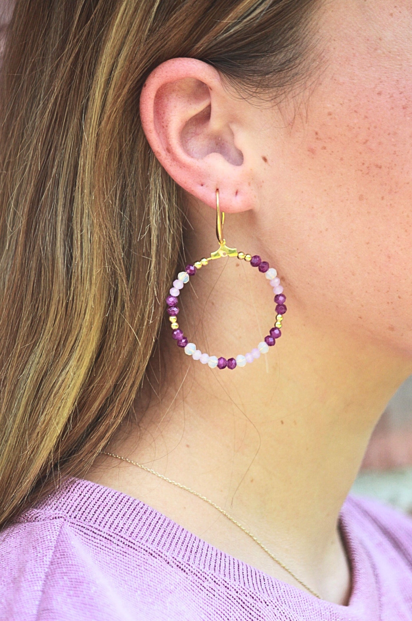 Tiger Chic Beaded Hoops