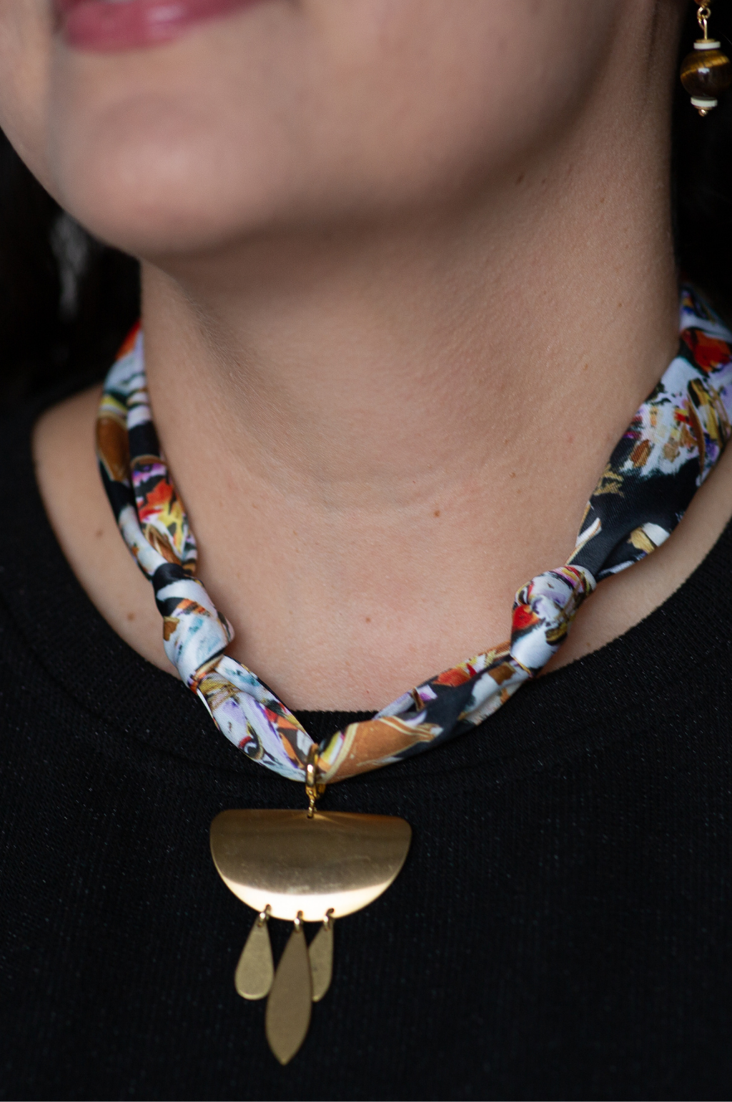 Tiger King Scarf Charm Necklace