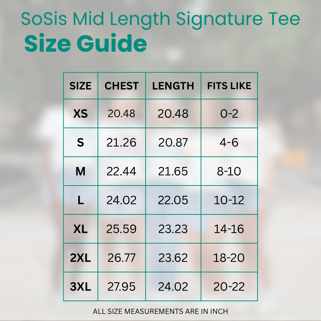 SoSis Signature Mid Length Boxy Orange Sparkle Tee