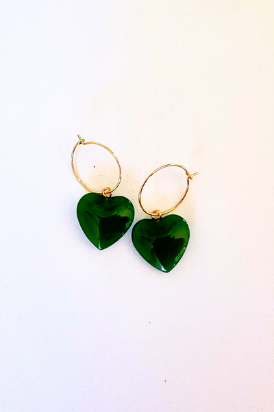 Heart of Moonstone Earrings