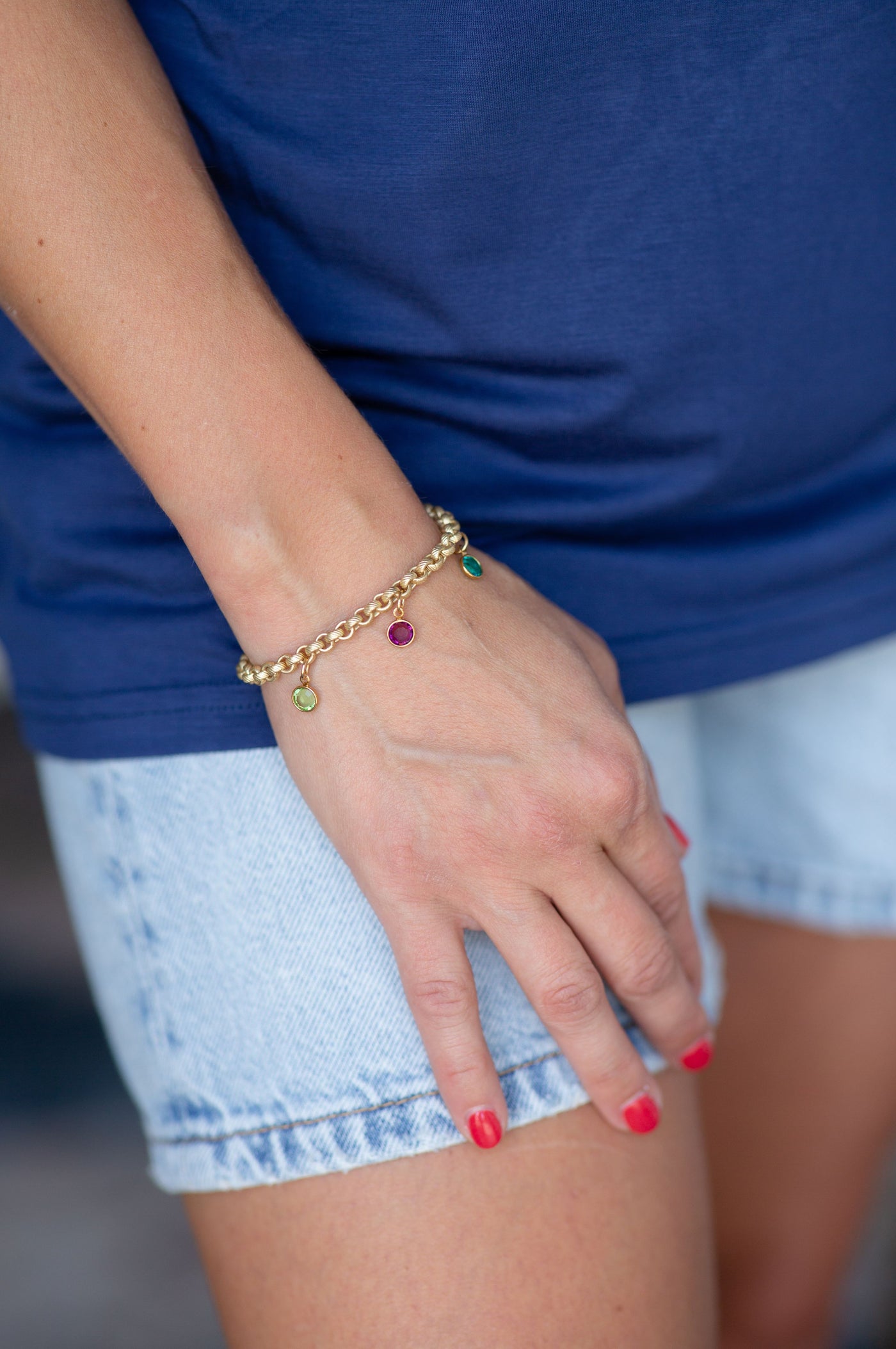 Chain Birthstone Bracelet