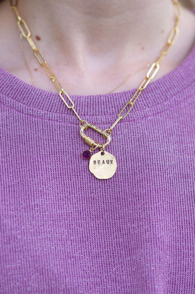 Carabiner Paperclip Chain Necklace CUSTOM