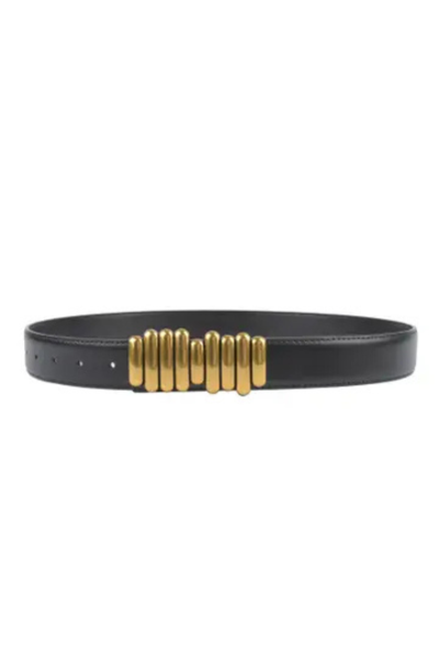 Gold Cylinder Buckle Belt