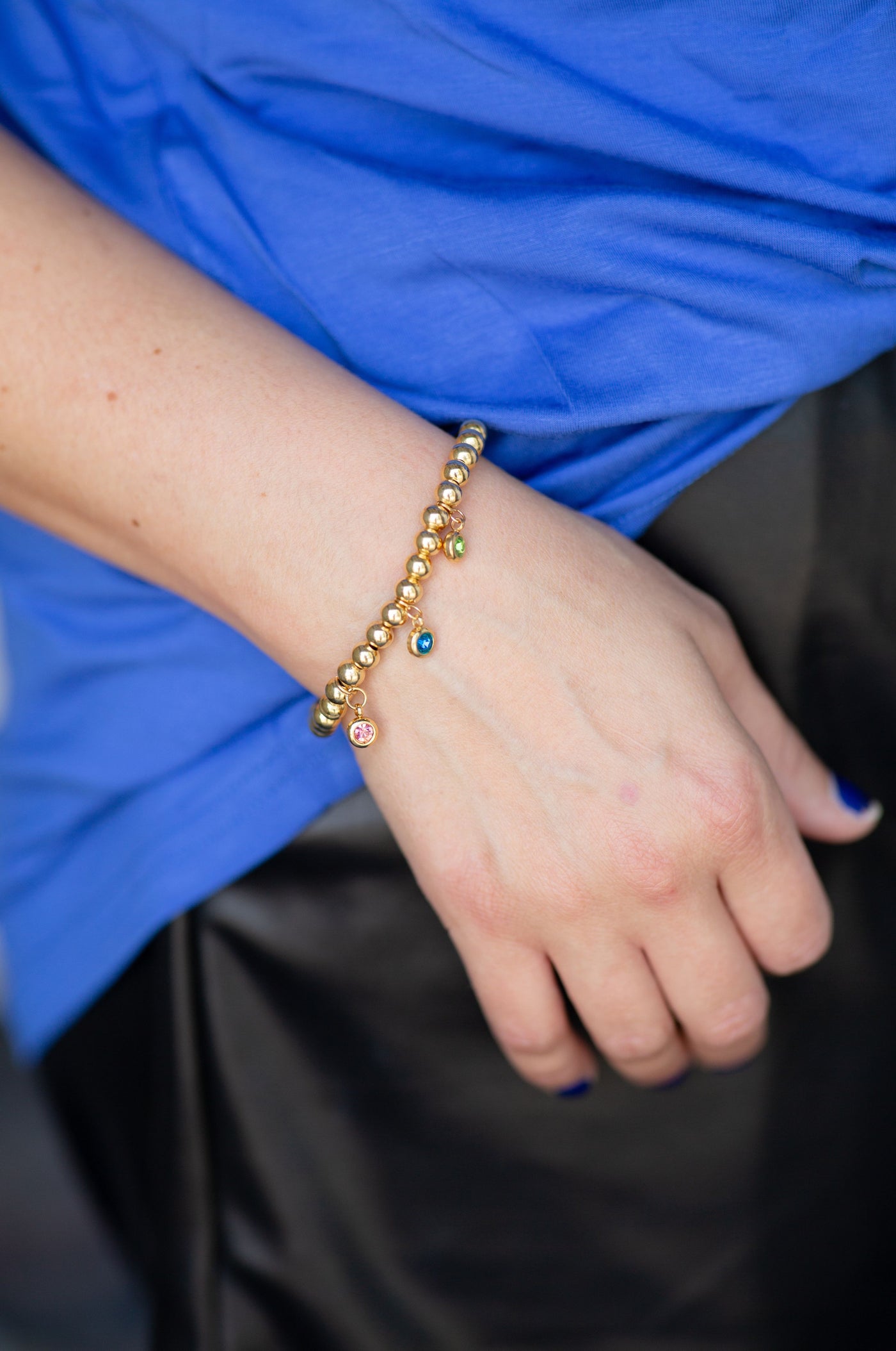 Gold Filled Beaded Birthstone Bracelet