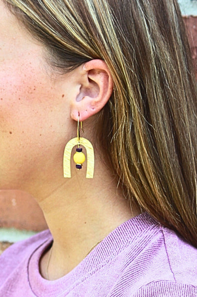 Gameday Beaded Drop Earrings
