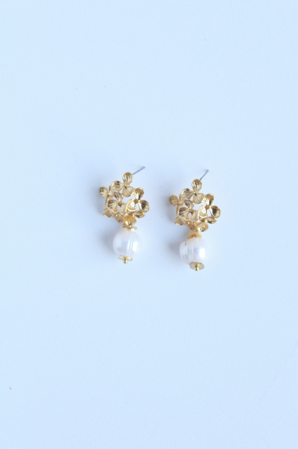 Gold Flower Classic Drop Earring