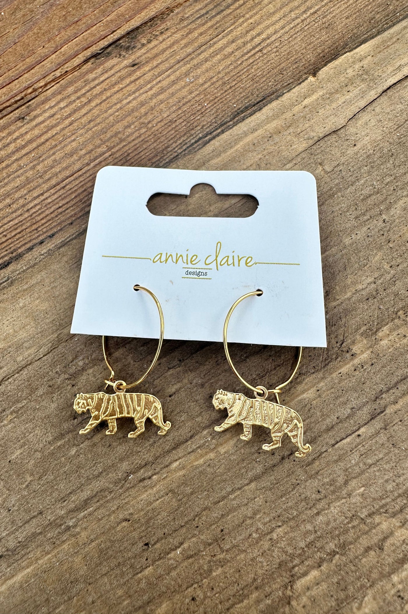 Make 'em Roar Tiger Hoop Earrings