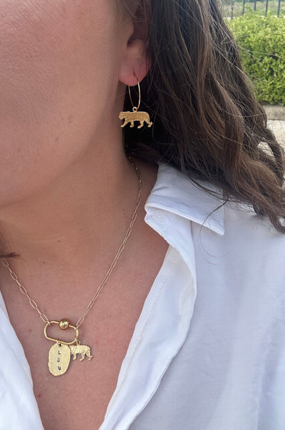 Make 'em Roar Tiger Hoop Earrings