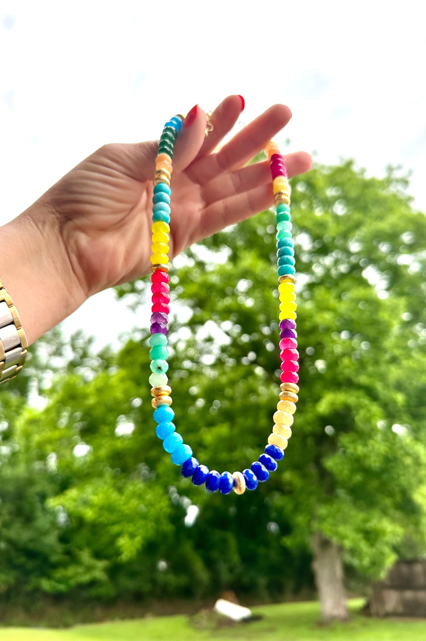 That Big Bead Energy Necklace by Annie Claire Designs (multi-color)