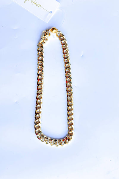 Large Cuban Curb Chain Necklace by Annie Claire Designs