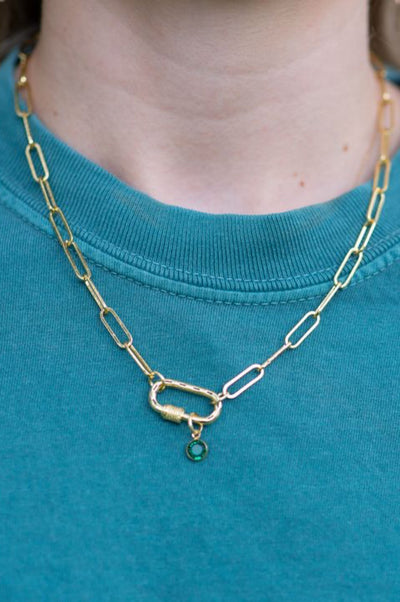Carabiner Paperclip Chain Necklace CUSTOM