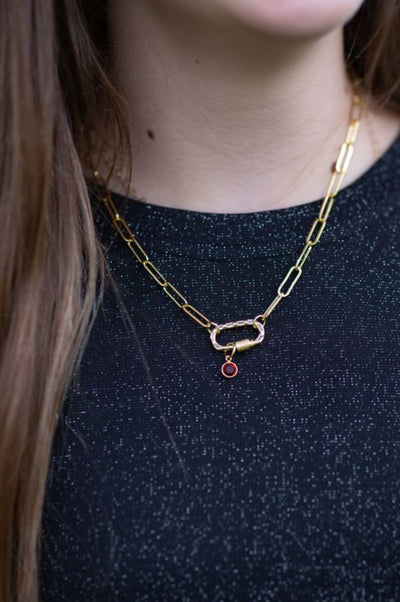 Carabiner Paperclip Chain Necklace CUSTOM