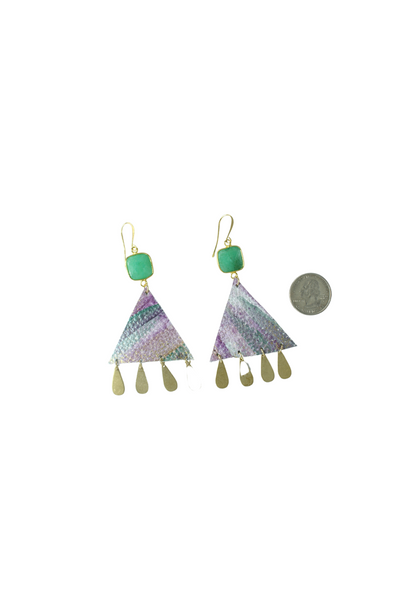 Magazine Street Leather Earrings (AC x  Samantha Morgan) - SoSis