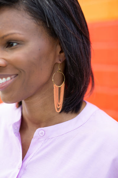 The Becca Chain Layered Hoop Earrings by Annie Claire Designs - SoSis