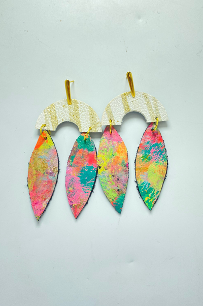Marley Leather Earrings by Annie Claire Designs - SoSis