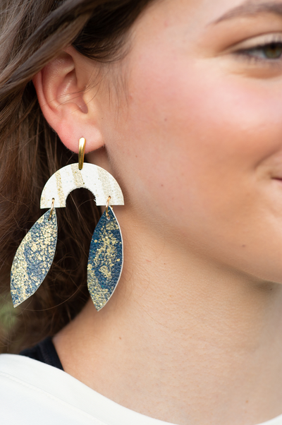 Marley Leather Earrings by Annie Claire Designs - SoSis