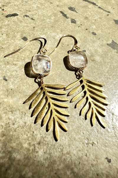 Marcia Gold Leaf Earring by Annie Claire Designs - SoSis