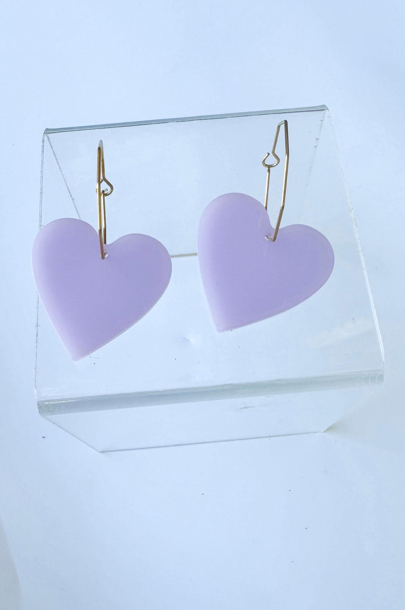 Purple Acrylic Heart Hoop