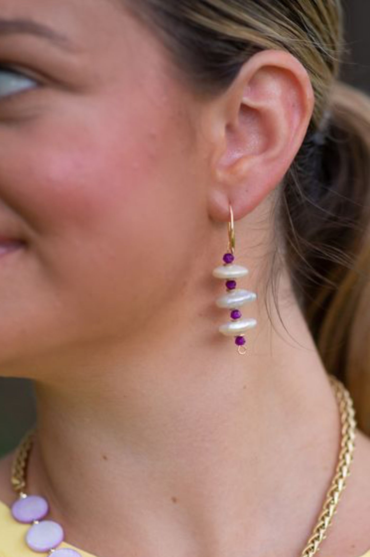 The Carmel Pearl Drop Earrings
