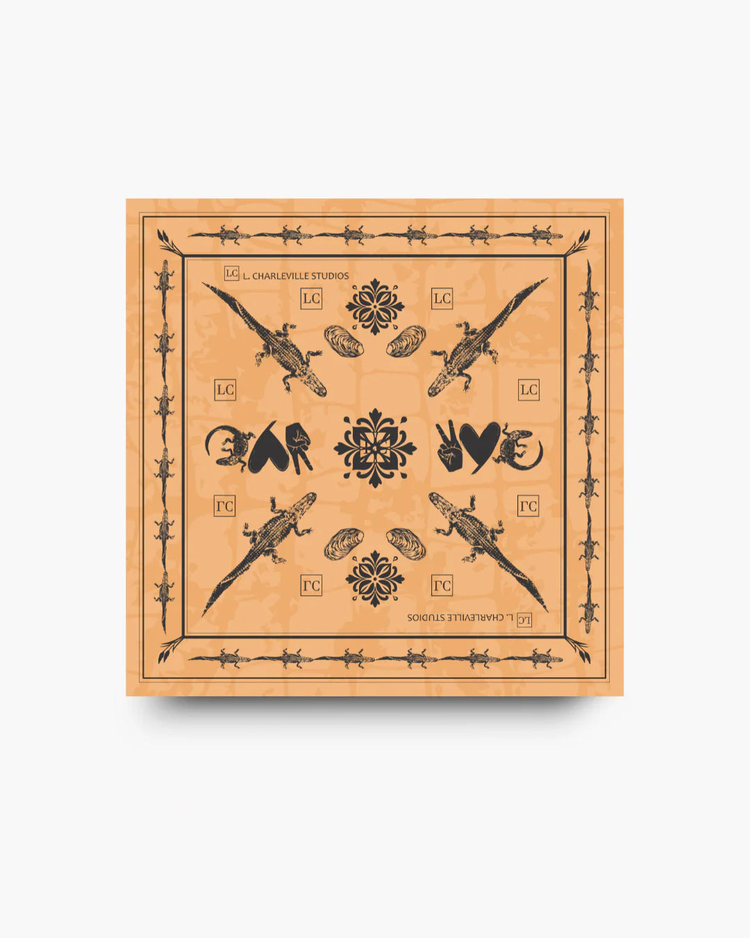 Leslie Charleville Gator Cotton Scarf Necklace (Customizable)