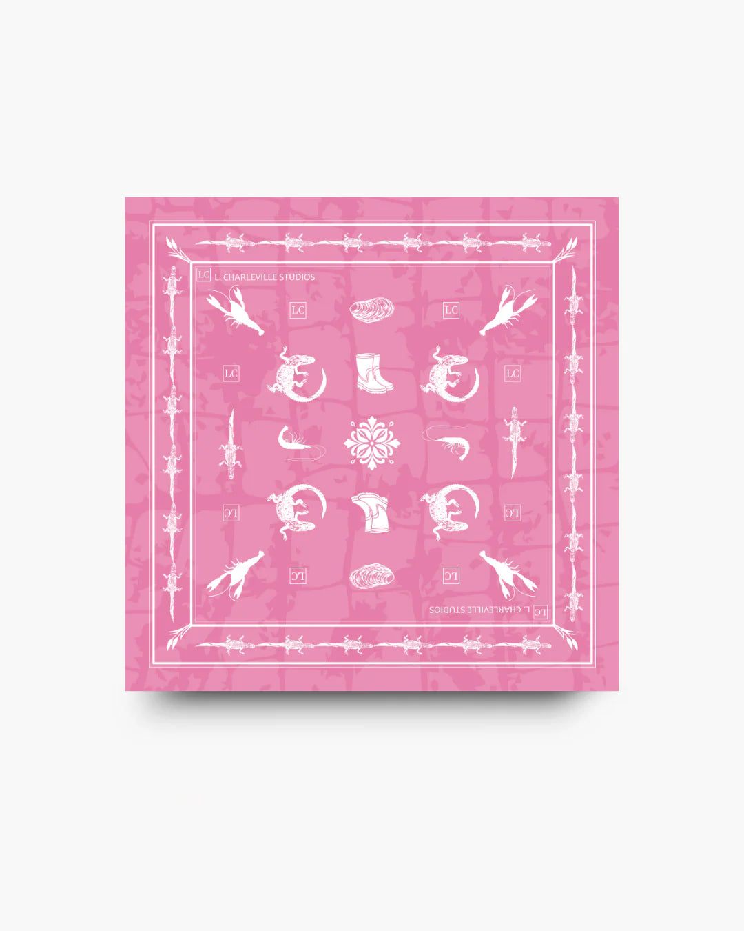 Leslie Charleville Gator Cotton Scarf Necklace (Customizable)