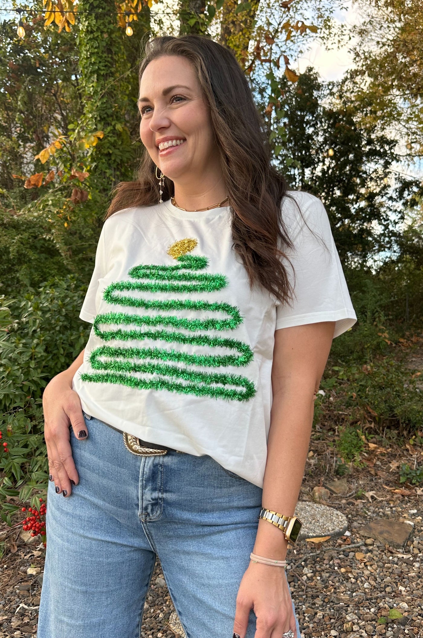 Tinsel Christmas Tree Classic SoSis Signature Tee