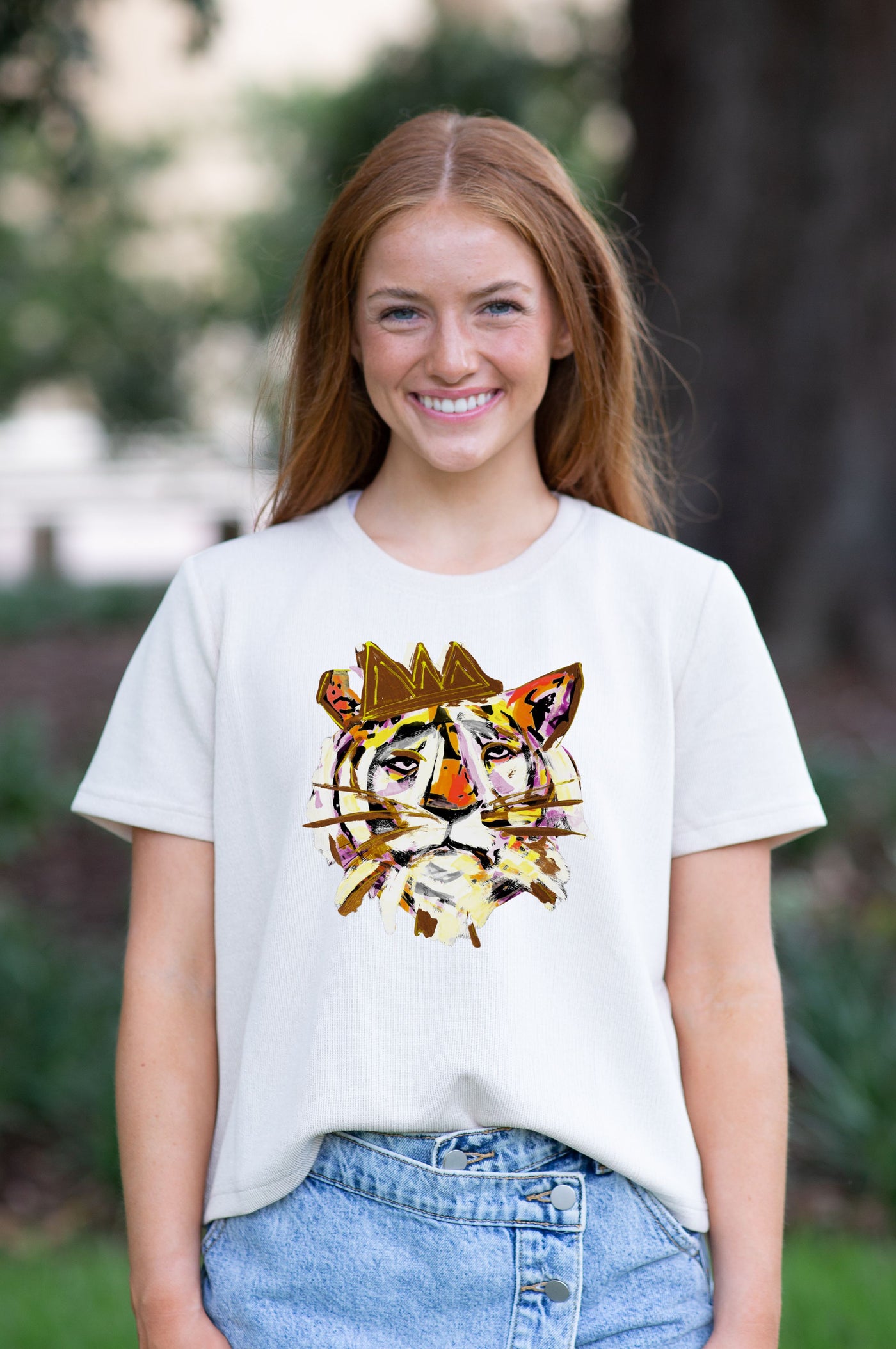 Allison Dillard 'Tiger King' SoSis Signature Mid Length Boxy Sparkle Tee